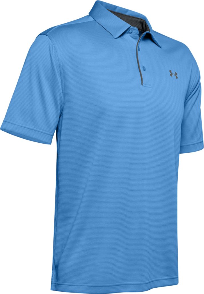 UNDER ARMOUR Tech Poloshirt Herren 475 - carolina blue/graphite blue/pitch gray XL