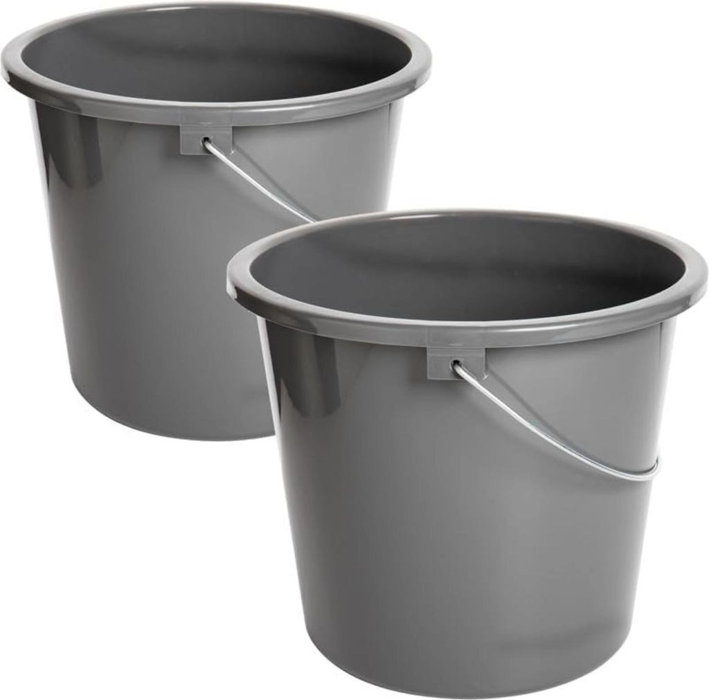 2er Set Putzeimer 10L – Haushalts- & Wischeimer mit Griff – Produktbild 