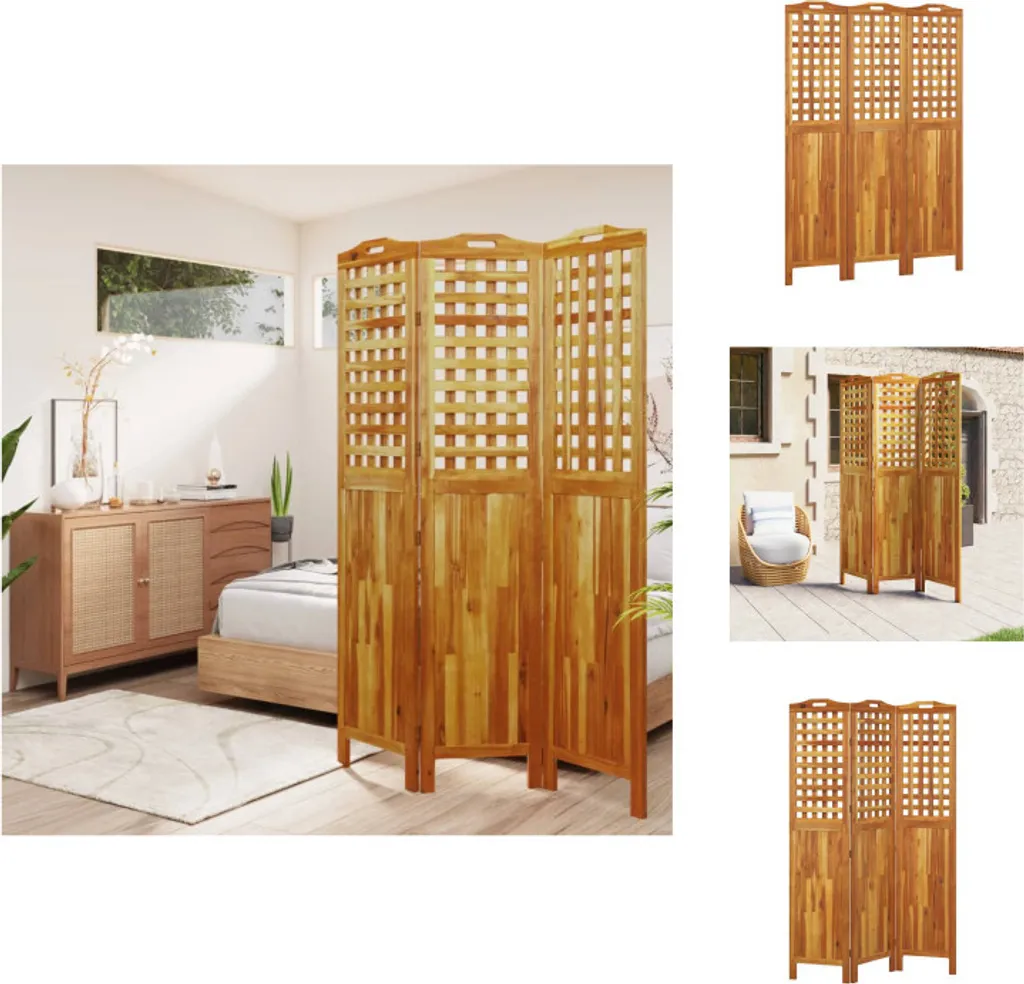 Séparateur de pièce pliable en bois massif pour chambre et salon 180cm
