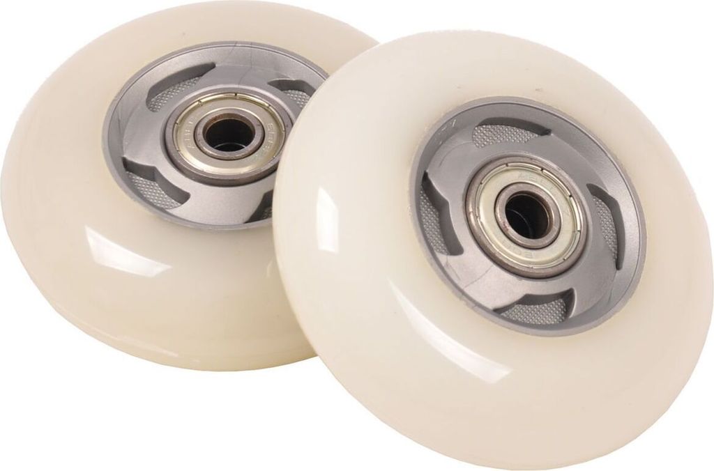 LED Inliner Ersatzrollen Set ABEC 7 Inlineskates Rollschuhe Leuchtrollen Board, Farbe:weiss
