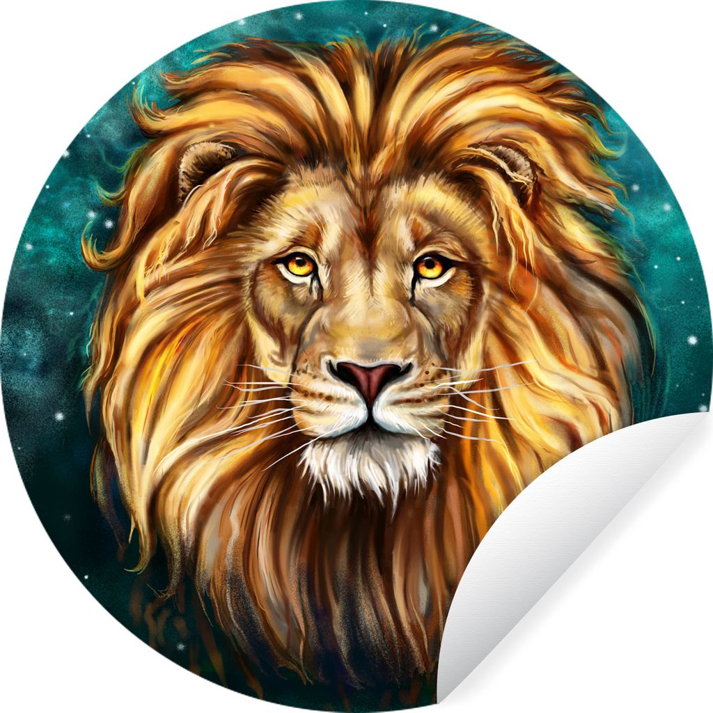 MuchoWow - Tapetenkreis - Wandbild rund - Schlafzimmerdekoration - Wanddeko - runde Tapete - Kunst für zu Hause