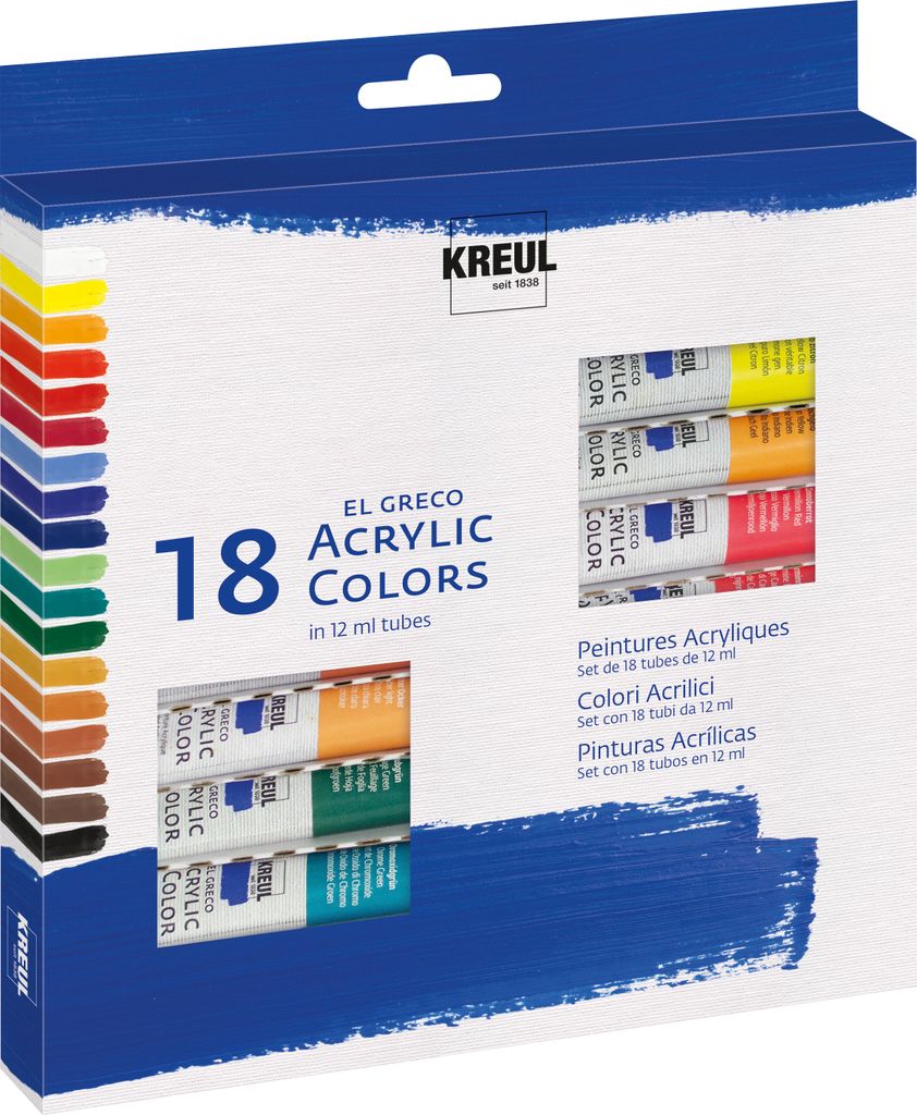 Kreul akrylové barvy na vodní bázi El Greco rychleschnoucí Obrázek produktu 3