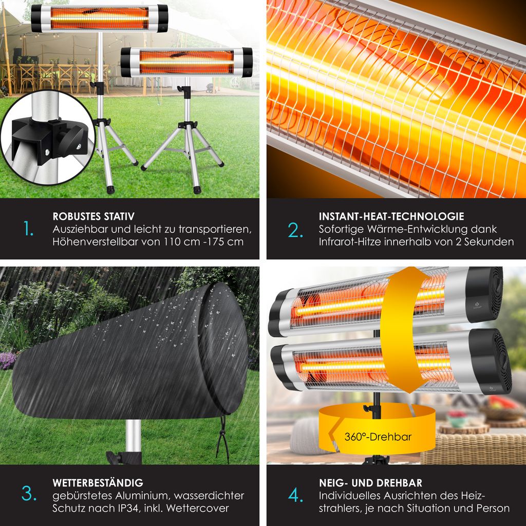 KESSER® Infrarotstrahler Heizstrahler Terrassenstrahler Produktbild 4