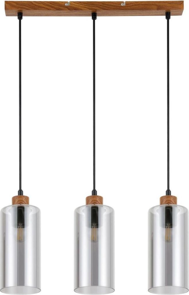 Lampa wisząca nowoczesna szklane klosze na listwie do Zdjęcie produktu 