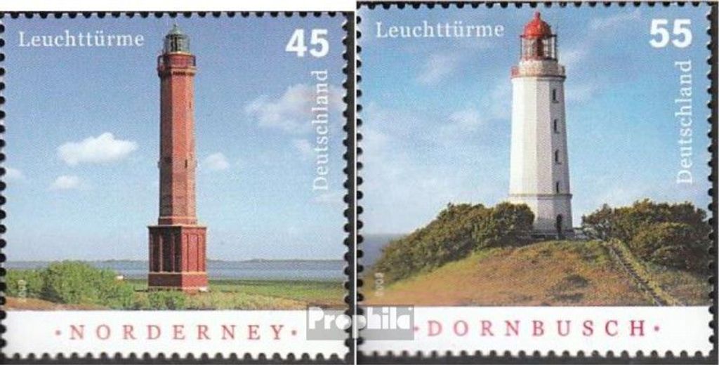 Briefmarken BRD (BR.Deutschland) 2009 Mi 2742-2743 (kompl.Ausg.) gestempelt Leuchttürme