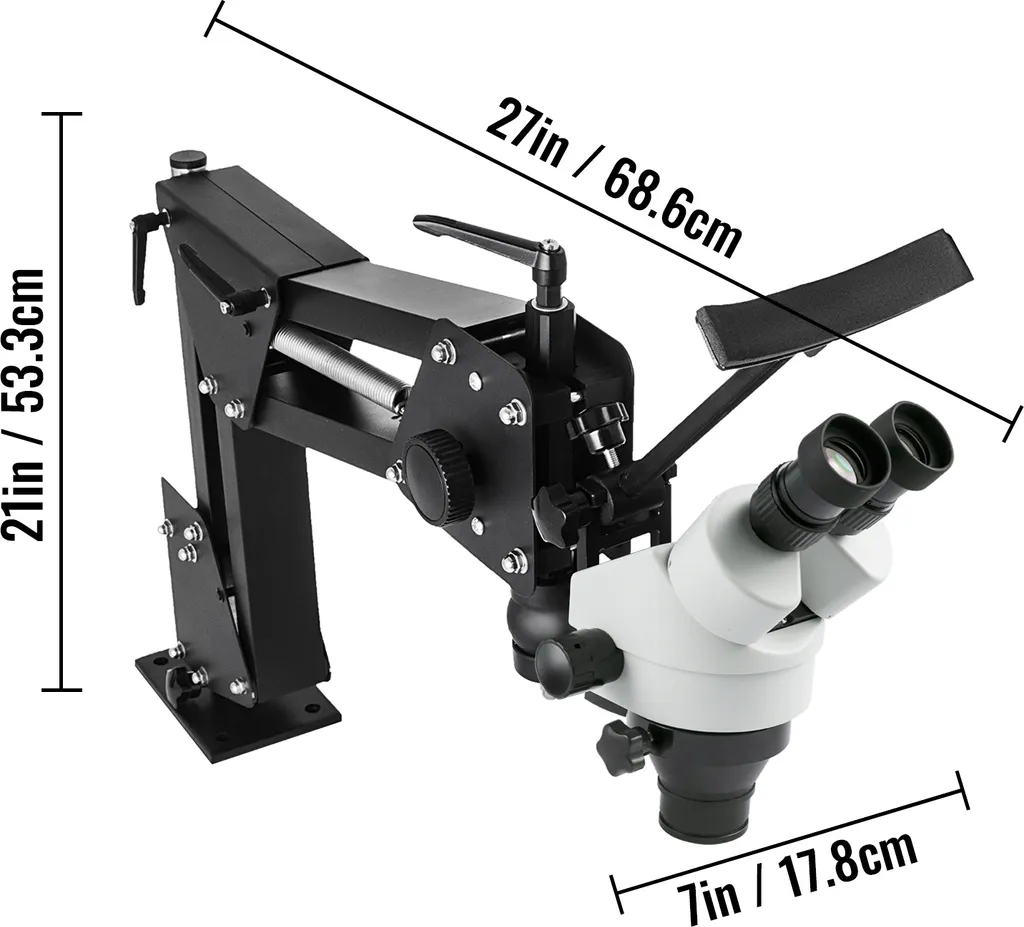 Microscope à miroir à insertion micro zoom 0,7X-4,5X en alliage robuste - 3