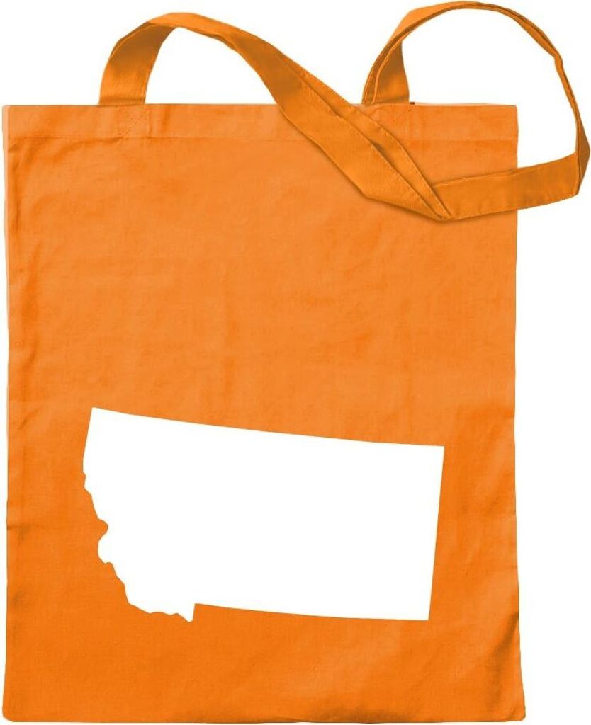 Kiwistar - Baumwolltasche - mandarin - USA - Bundesstaat - Montana - Tragetasche Stoffbeutel Umhängetasche Langer Henkel