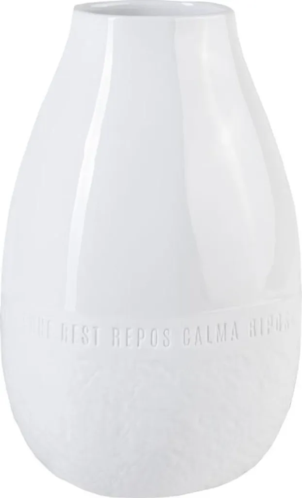 Vase design stable et étanche Räder Ruhe porcelaine blanche 20cm