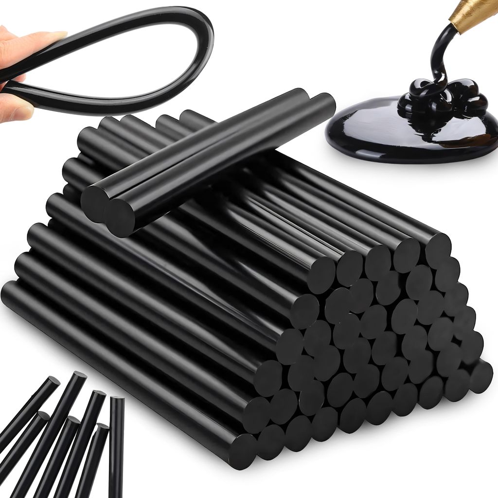 Heißklebesticks Set – 11x200mm, für Heißklebepistole, Schwarz Klebestifte, ideal für DIY, Handwerk & Reparaturen, hohe Klebekraft, 46 Stk 1kg...