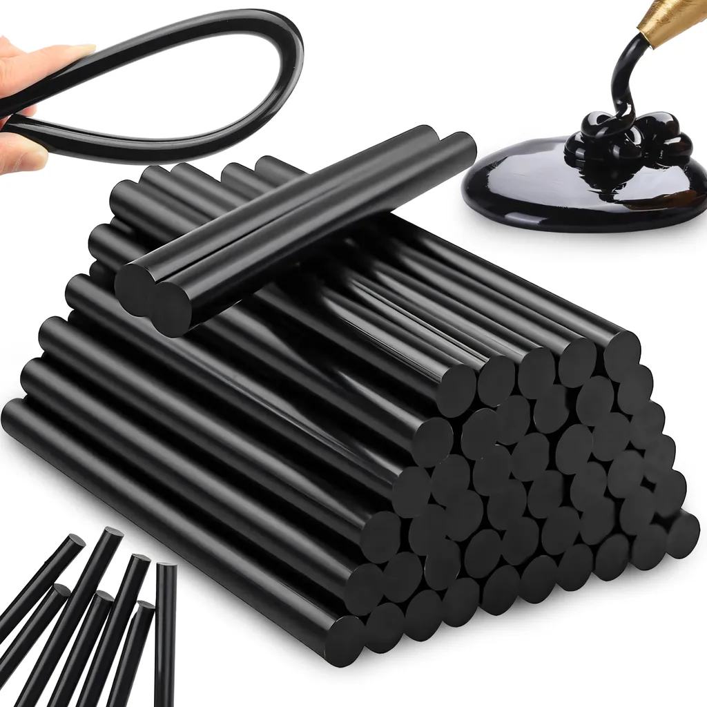 Recharge Colle Chaude Noire en Bâtonnets 11mm - Pack 1kg Bricolage