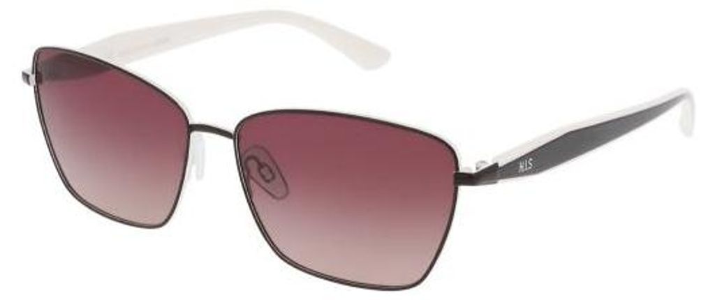 Vollrand Sonnenbrille HPS64107 Damen Katzenauge Metall Braun 59 mm Glasbreite