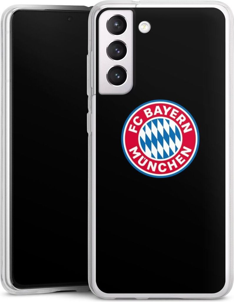 DeinDesign Handyhülle für Samsung Galaxy S21 FE 5G Silikon Hülle Case Smartphone Schutzhülle FC Bayern München Logo Offizielles Lizenzprodukt