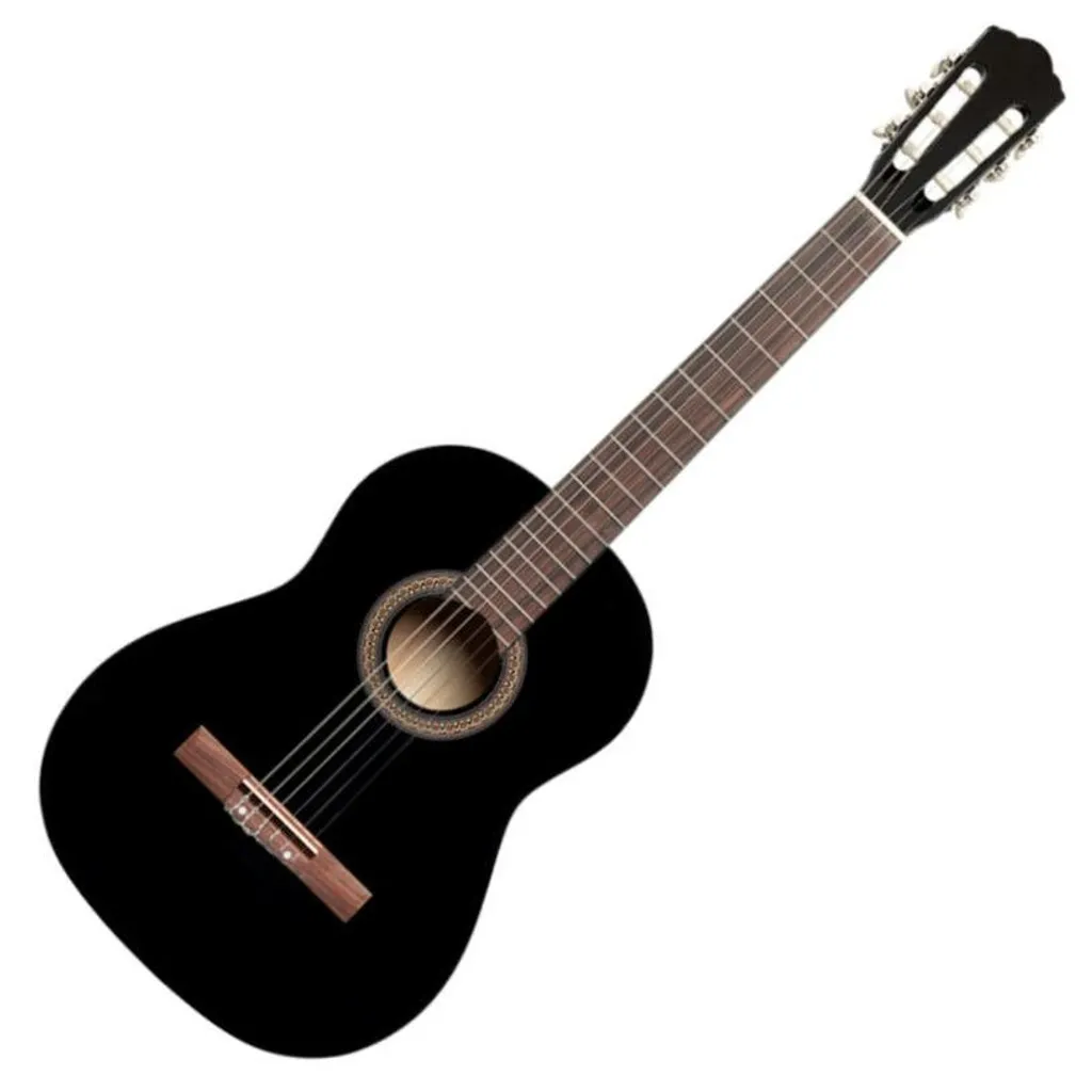 Guitare Classique Stagg SCL50-BLK - Confort de Jeu Optimal pour Débutant