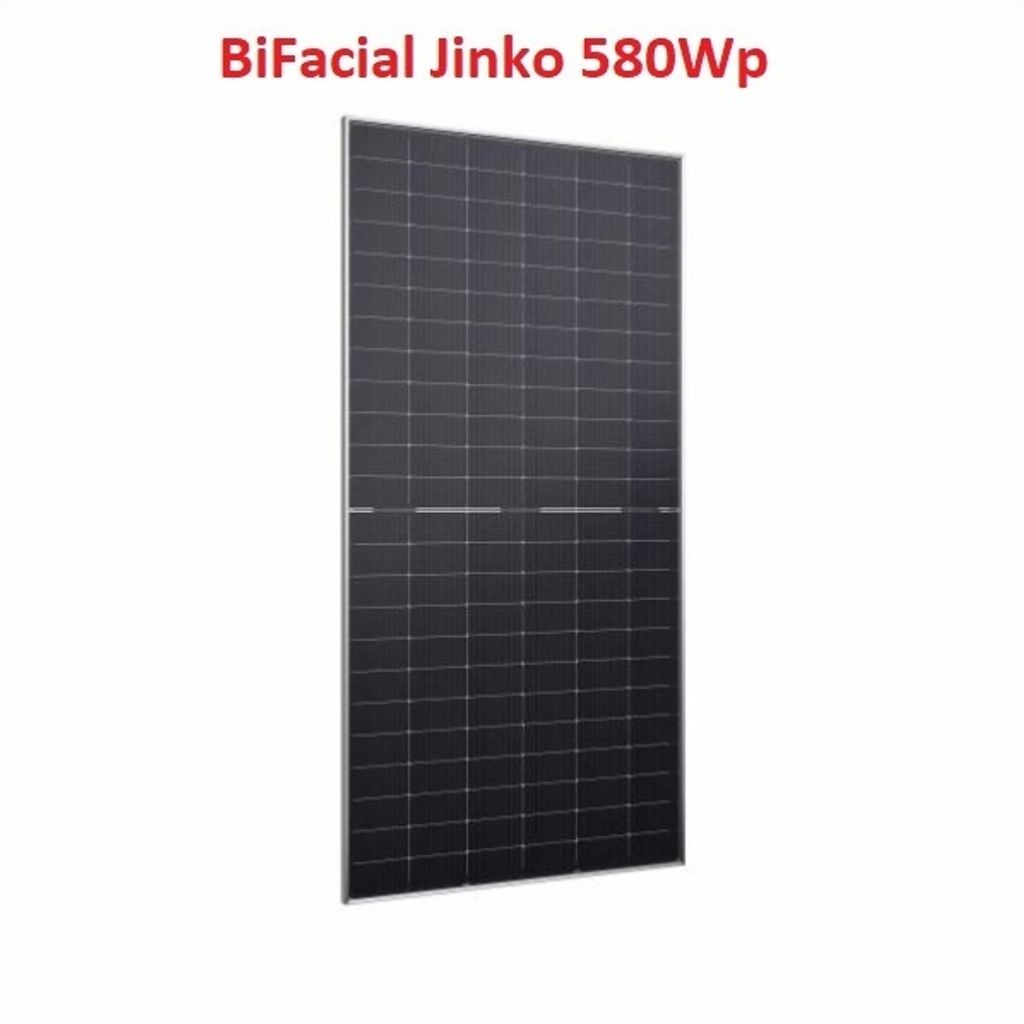 3x 0% 580W Solarmodul Jinko Solar BiFacial Rahmen Silber JKM580N-72HL4-BDV PV Photovoltaik JK03M ( SFR)
