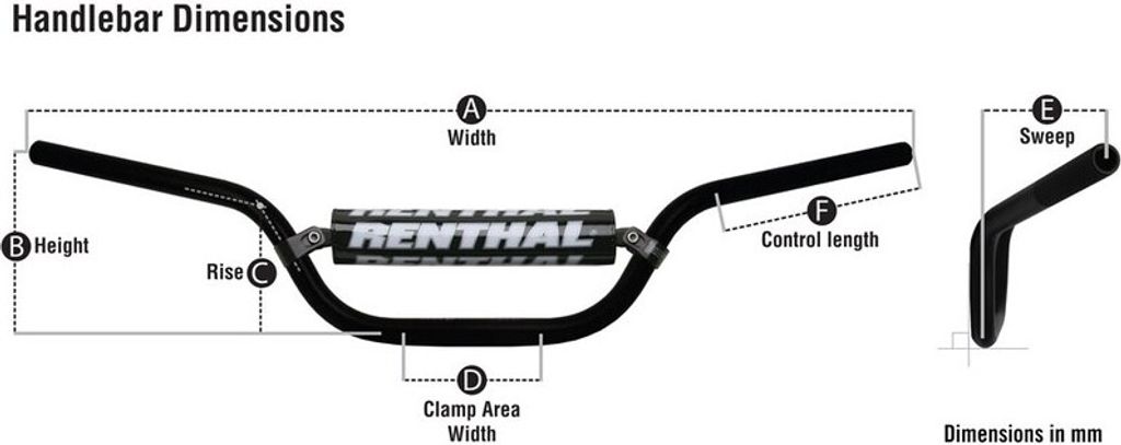 RENTHAL TWINWALL 999 Orange Motocross-Lenker für SX125-450 Produktbild 