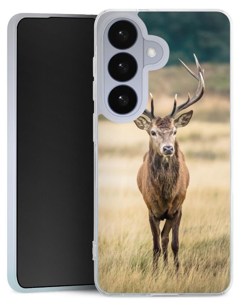 DeinDesign Slim Hülle für Samsung Galaxy S26 Silikon Case Ultra Dünn Handyhülle Hirsch Wald Wiese
