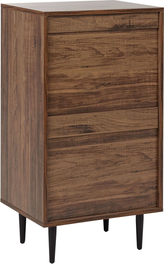 BELIANI Komoda tmavé dřevo MDF 4 zásuvky úložný prostor Obrázek produktu 