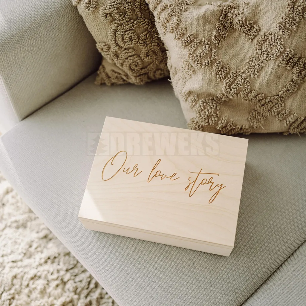 Boîte en Bois avec Fermeture - Coffret Cadeau Personnalisable en Bois