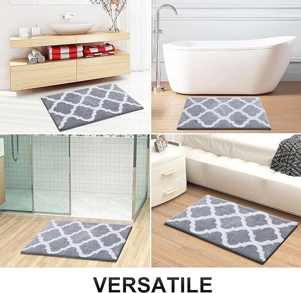 Rutschfeste Badematte, Badezimmerteppich, Hochflor Produktbild 6