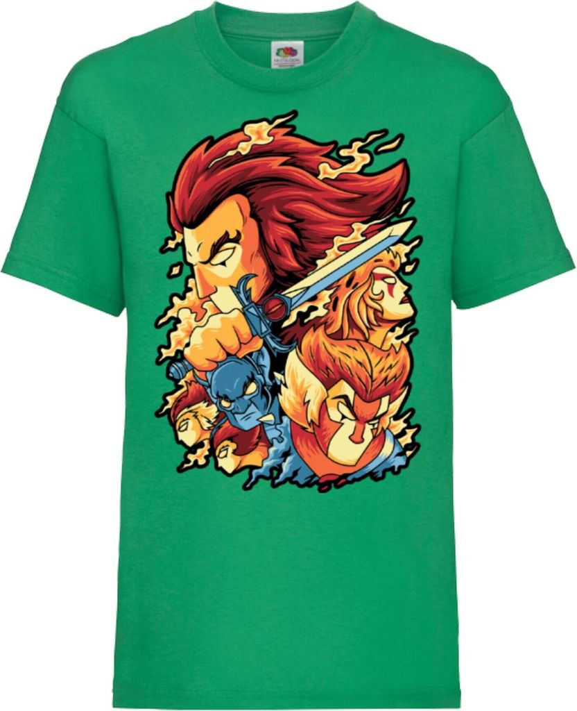 Kinder T-Shirt Thundercats 01, 9-11 Jahr - 140 / Grün