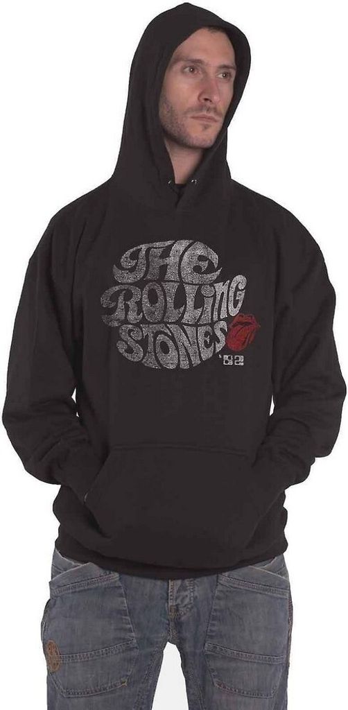 The Rolling Stones - " ́82" Kapuzenpullover Logo für Herren/Damen Uni RO4910 (XL) (Schwarz)