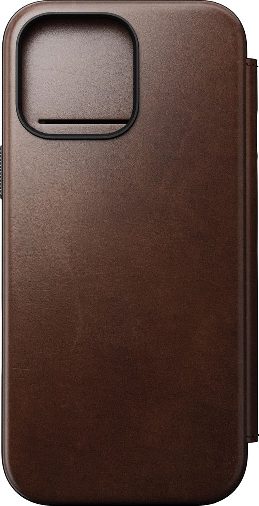 Nomad Modern Horween Leder folio iPhone 16 Pro Max – Stilvolle, funktionale Leder-Geldbörsenhülle – Entwickelt eine einzigartige Patina – M...