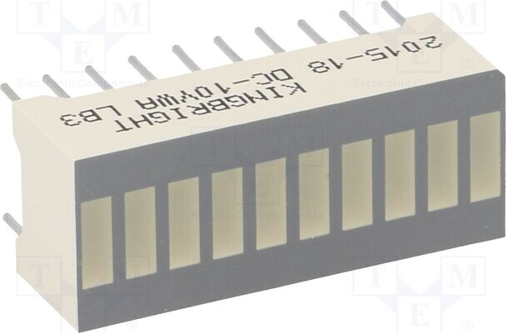 1x Display: LED Balken 2,2÷5,6mcd gelb 25,4x10,16mm DC-10YWA Sonstige LED-Displays