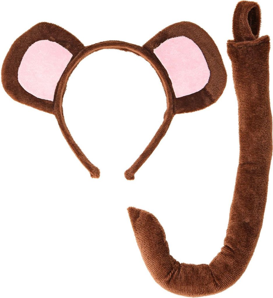 Affe Kostüm Set | Haarreif mit Ohren und Schwanz Produktbild 
