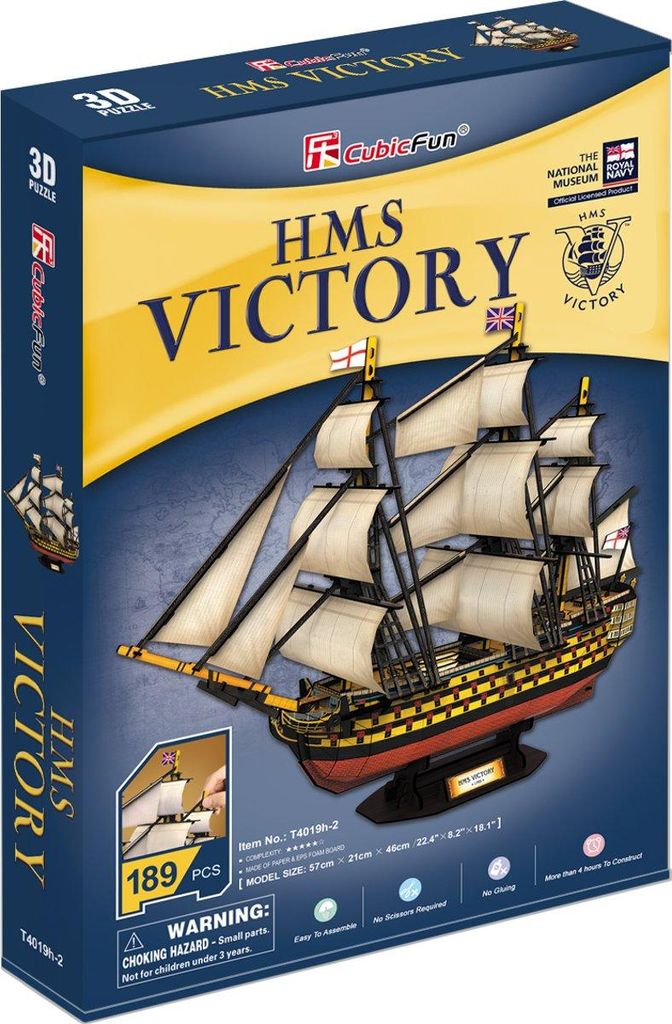CubicFun HMS Victory 3D puzzle 189 ks Obrázok produktu 