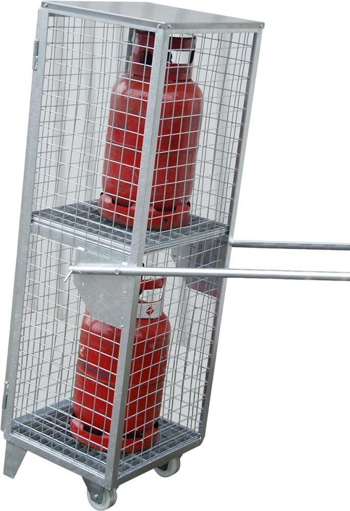 Bauer Gasflaschen-Depot GFD-R 4, feuerverzinkt, 1 Tür, Drahtgitter für 4x 11 kg-Gasflaschen
