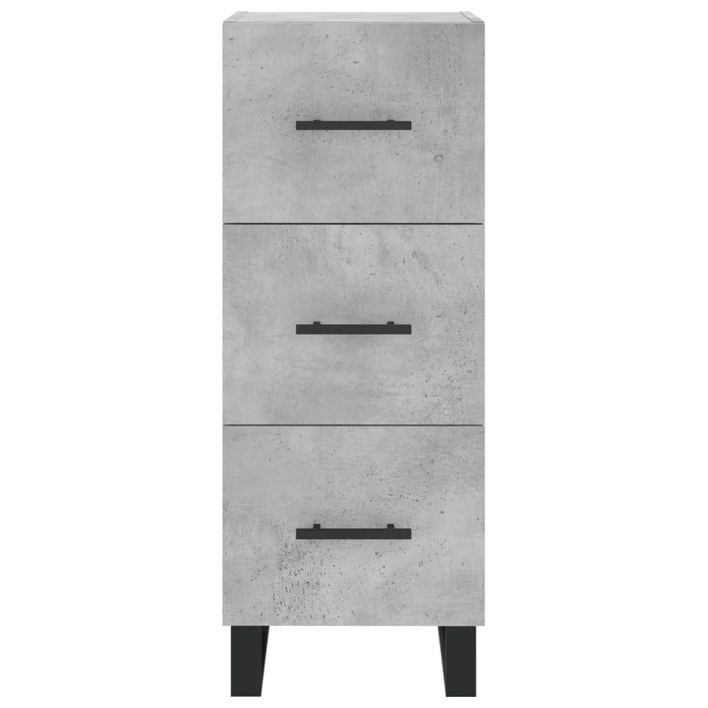 vidaXL Highboard Betongrau 34,5x34x180 cm Holzwerkstoff - Sideboards