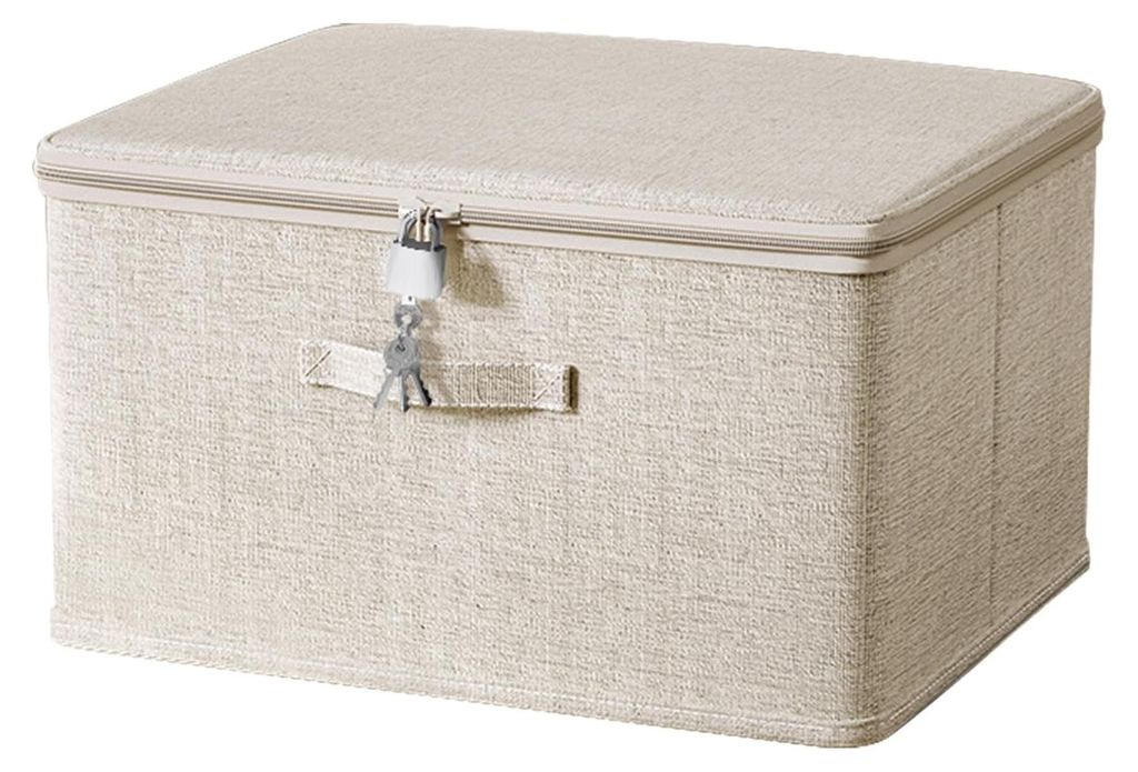 Grande boîte de rangement verrouillable avec serrure à clé Image du produit 