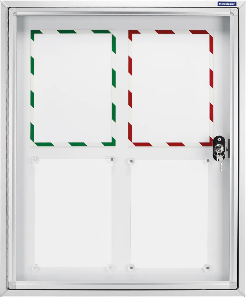 Vitrine d'affichage magnétique étanche avec cadre aluminium 4 x A4 - 4