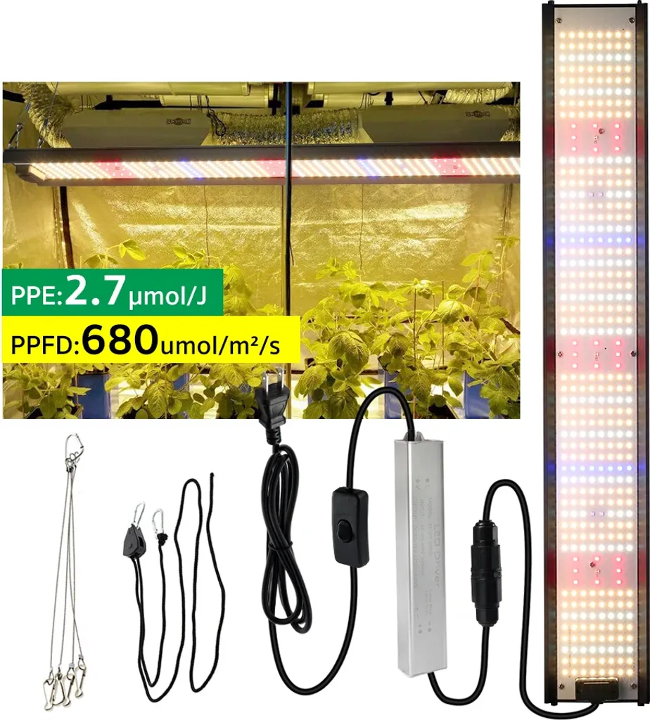 Lampe LED pour plantes 85W spectre complet et prise EU réglable