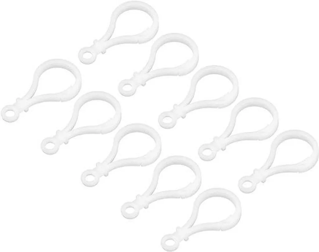 Pince Porte-clés Blanche à Crochet Coloré : Lot de 24 Attaches Robustes
