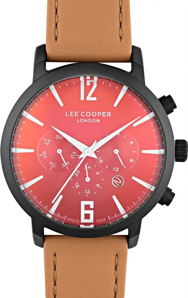 Montre Lee Cooper LC07260.664 cuir marron et cadran design mode homme