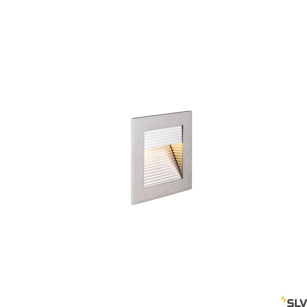 Frame Curve LED 230V Faretto da Parete Argento 9x9 2700K