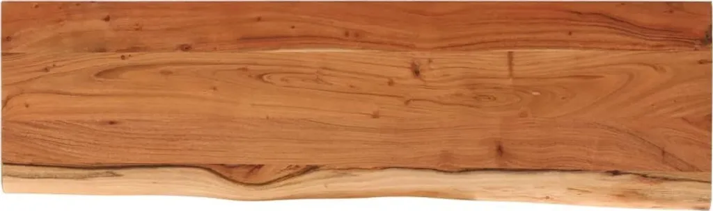 Mensola in Legno di Acacia 110x30 cm Bordo Naturale Massello
