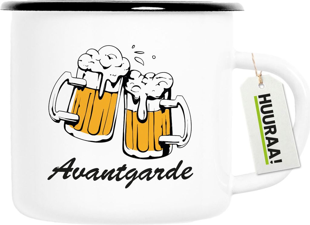 Huuraa Emaille Tasse Avantgarde Schützenfest 300ml Vintage Campingbecher Geschenkidee