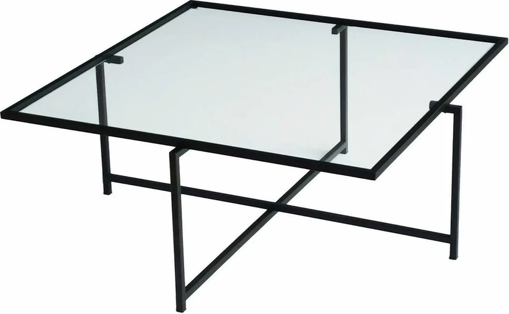 Table Basse Carrée Noire Mascate 85 cm pour Salon Design et Moderne