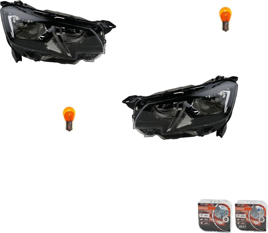 Johns, Scheinwerfer L R Osram Night Breaker Laser passend für Peugeot Rifter ab 2018- 9816826980 9816826880