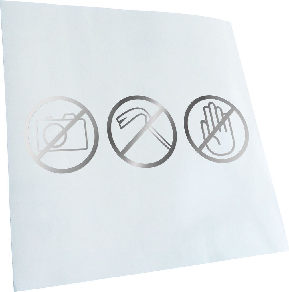 Kiwistar - Autoaufkleber - No Foto, Dont Touch. Heckscheibenaufkleber - Aufkleber für Auto Kfz Fahrrad, LKW, Truck Mofa