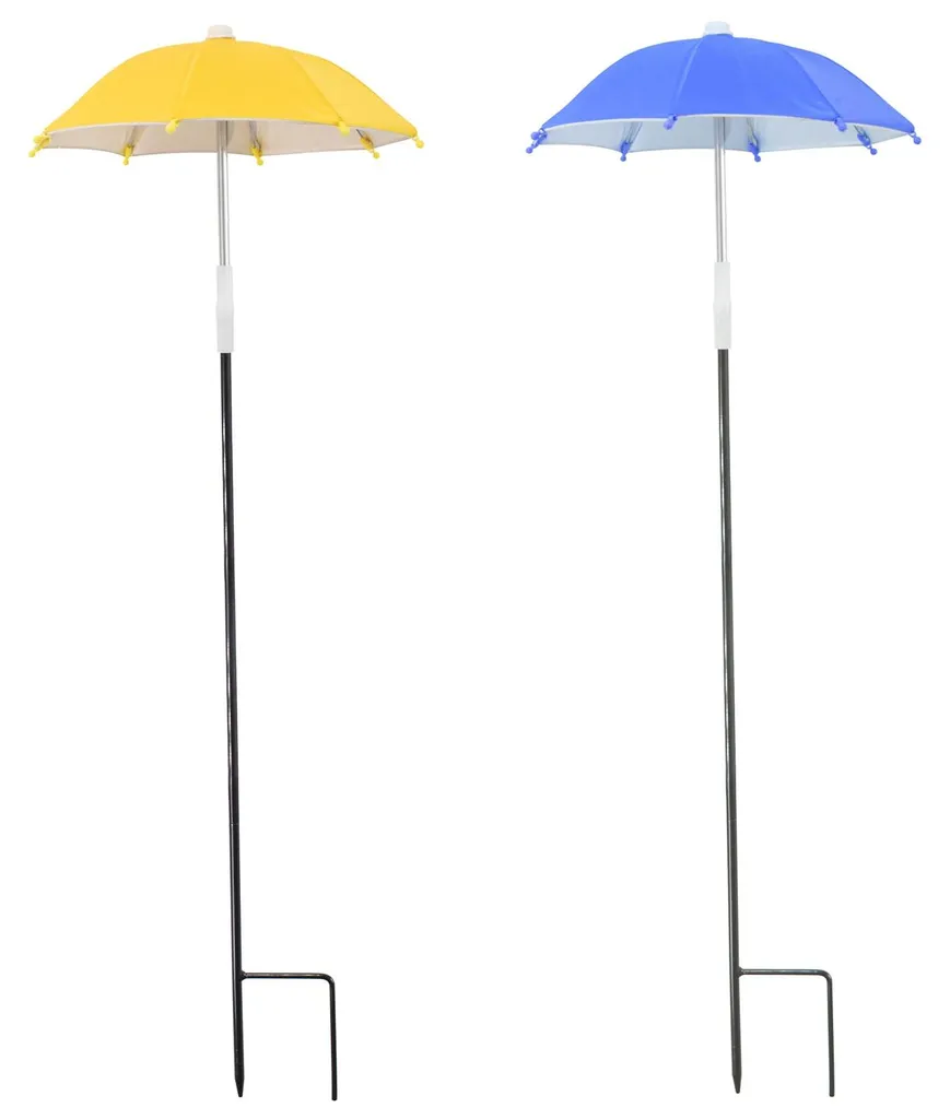 Protéger les plantes du soleil avec ce lot de 2 mini parasols réglables