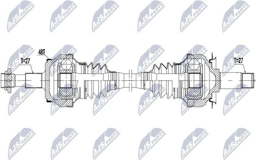 NTY NPW-ME-136 Antriebswelle OE 2113500116 kompatibel mit E-Klasse