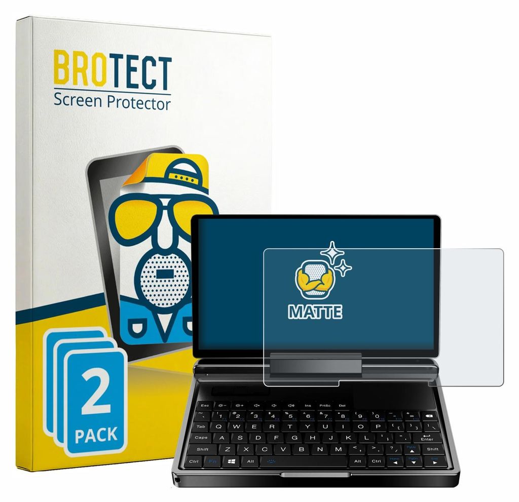 2x BROTECT Schutzfolie für GDP MicroPC 2 Displayschutz Displayschutzfolie Folie Matt Entspiegelungsfolie