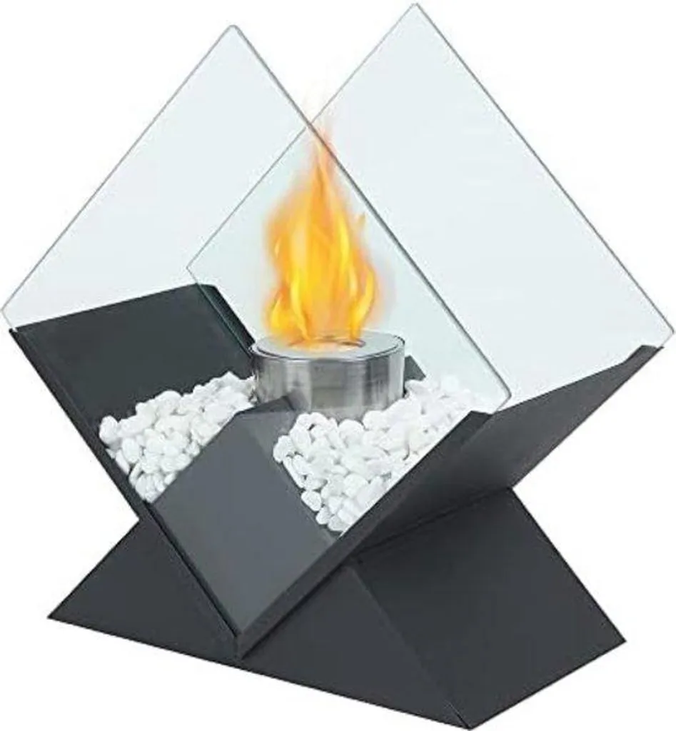 Cheminée d'ambiance d'intérieur au bioéthanol - Brasero de table chic