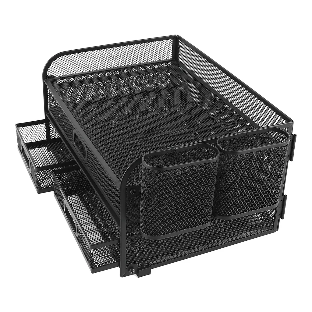 Support de rangement bureau en maille multifonctionnel pour Télétravailleur
