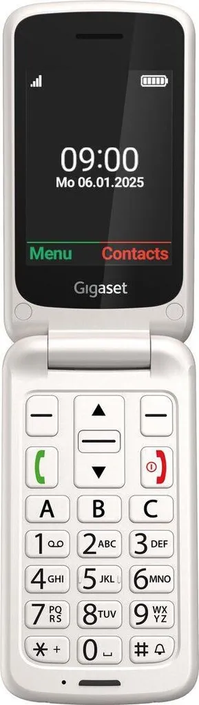 Smartphone Gigaset GL595 Blanc - Téléphone Portable à Clapet 2,8 Pouces