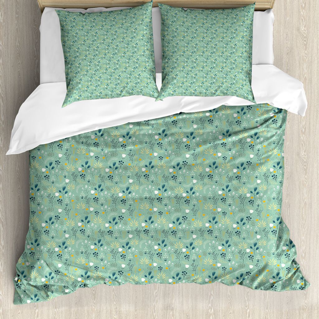 ABAKUHAUS Blumen Bettbezug, Frühlings-Tulpenblütenblätter, Milbensicher Allergiker geeignet mit Kissenbezügen, 155 cm x 220 cm - 80 x 80 cm, T...