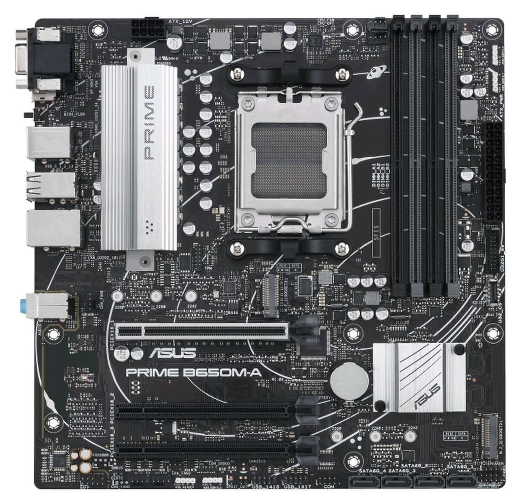 ASUS PRIME B650M-A, AMD, Sockel AM5, AMD Ryzen 7, DDR5-SDRAM, 128 GB, DIMM